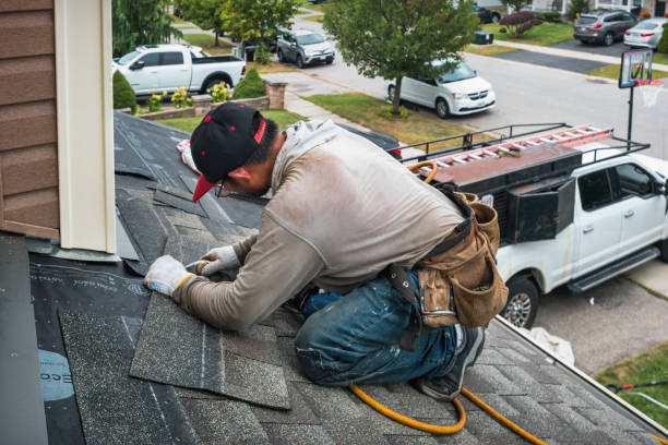 Professional Roof Installation technician working in Toddville, IA